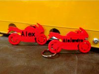 Customizable - Your name - motorbike - keychain by RLazure
