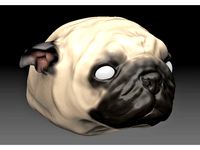 Head Pug Dog  by William_Additive
