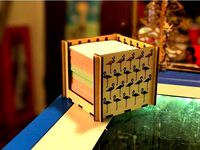 Laser Cut Flamingo Post-It Note Holder (3x3 sticky notes) by kbst