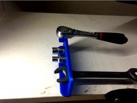 TOOL HOLDER 10 mm Spanner,2 Sockets and Ratchet 3/4 inch drive by Mongrel