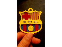 Barcellona logo keychain multicolor by dadothecube