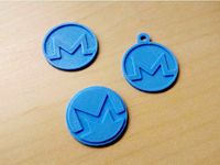 Monero coin & keyring by Lafudoci