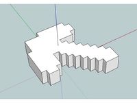 Minecraft pickaxe solid cookie cutter by ramai