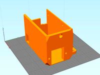 Prusa I3 MK2 PSU cover with rear-exit NEMA-15 socket by fiveangle