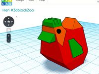 #3dBlockZoo Hen by LauraL