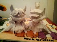 Sly Raccoon and Carmelita Fox bust by Kuon