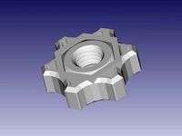 M8 Nut with Knob by jqueiroz