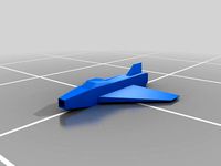 Simple fighter jet for 3D-printing by Earth_our_home