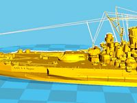 Yamato Battle ship model cut into 2 by Jasper_snow