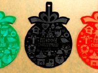 Laser Cut Christmas Tree Decoration - Ball-shape Ornament by albertkoey