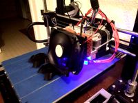 80mm cooling fan for  Mk8 dual extruder by Geeetech/ LEDs  by Ryanrose51