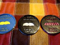 Movember Coasters/Medals Best Greyest Worst by chiefrentageek