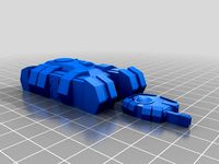 15mm Sci-Fi Alien Grav-APC with Rail Gun revised by printalotapotamus