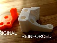 Reinforced Y Motor Mount (3 points and extended rod connection) for Prusa i3 MK2 by sipo75