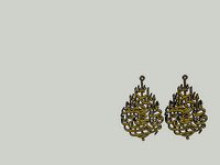 Calligraphy earings by Coleman-Jennings