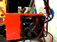 40 mm to 80mm fan holder RAMPS stepper drivers for Prusa i3 by touzenesmy