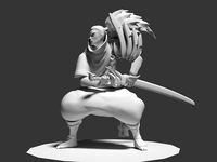 Yasuo detailed stl and craftware with supports by eliasg13