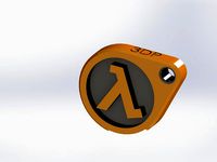 Half Life Keychain by The3DPrintist