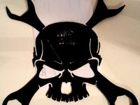 Plasma cut Maker skull Panama by ptymaker
