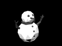 Snowman lowpoly by 3DFazz
