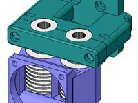 Dual E3D Mount (ver. 6) for HyperCube Printer by boweeble