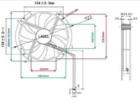 Bitfenix 230mm x 200mm Fan guard with Bitfenix symbol by ProtomakerSprint