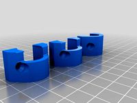 Prusa i3 MK2: V2 holder clips for Y-axis' LM8UU ball bearings with holes for screw heads by DerKurt