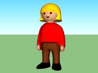 Playmobil 123 compatible woman by Sthrenor