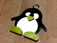 Porte-clés Tux Linux - Tux Linux keychain by 3D-MO