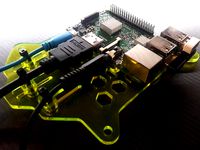 Raspberry Pi B+ / 2 / 3 / 3B+ Acryl (3mm) Vesa Mount (100x100mm) by Sparkovsky