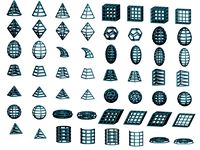 Collection of 17 Wireframe Geometric Shapes by unusualshark