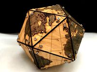 Dymaxion Map (Fuller Projection) in 3D by Gav