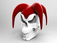 Evil Jester Skull by adamhinde