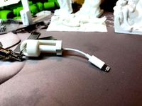 Apple Lightning to 3.5 mm headphone adapter keychain by suzujoji