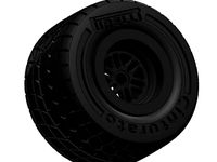 SCALED FORMULA 1 F1 REAR RIM AND WET TYRE  by ilmiticoggg