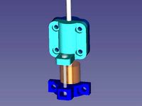 Bowden Tube Clamp/Mount for E3DV5 Hot End by carlol