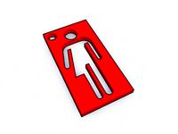 transgender stick figure cut out keychain charm by Brainrelates