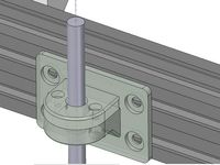 Scalable CoreXY v2 Threaded Rod nut holder for bed carriage (Using HICTOP parts) by gameoffuture