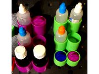 Chemical bottles holders with drawers for OBI pegboards.123dx by JoHerz