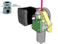 Dasaki Compact 1:3 Geared Extruder for Prusa i3 (MK8 drive gear) by dasaki
