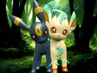 Leafeon and Umbreon ♡ by Bisic