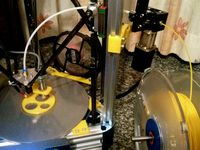 Horizontal Movable Remote Feeder Mount for Kossel Mini by ynchow01