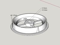52mm to 5mm diameter hole spool holder by MilanGajic