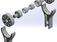 Planetary gear bearing filament spool holder for 30x30 and 20x20 extrusion by Shaunuss