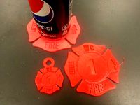 Firefighter Maltese Cross Coaster by mfritz
