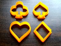 Cookie Cutters spades, hearts, diamonds, clubs (Cardgame symbols) by Luscinia