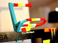 Single piece, quick-change spool holder and filament guide for Prusa i3 mk2 by jimhigson