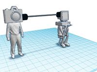 Camera head with old man computer by OBDF_ACAD