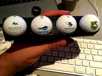 Golf Ball Wall Holder / Desk Stand by syky27