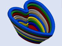 Heart bowl - A bowl made from layered hearts by truhlik_fredy